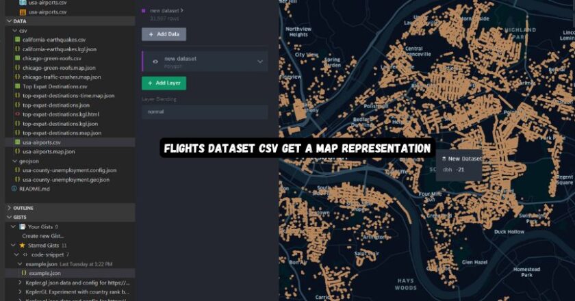 Mapping the Skies: Visualizing flights dataset csv get a map representation